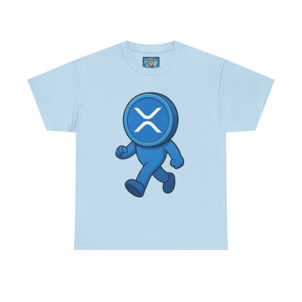 XRP Mascot Walking T-Shirt — Crypto Ripple Fan Tee