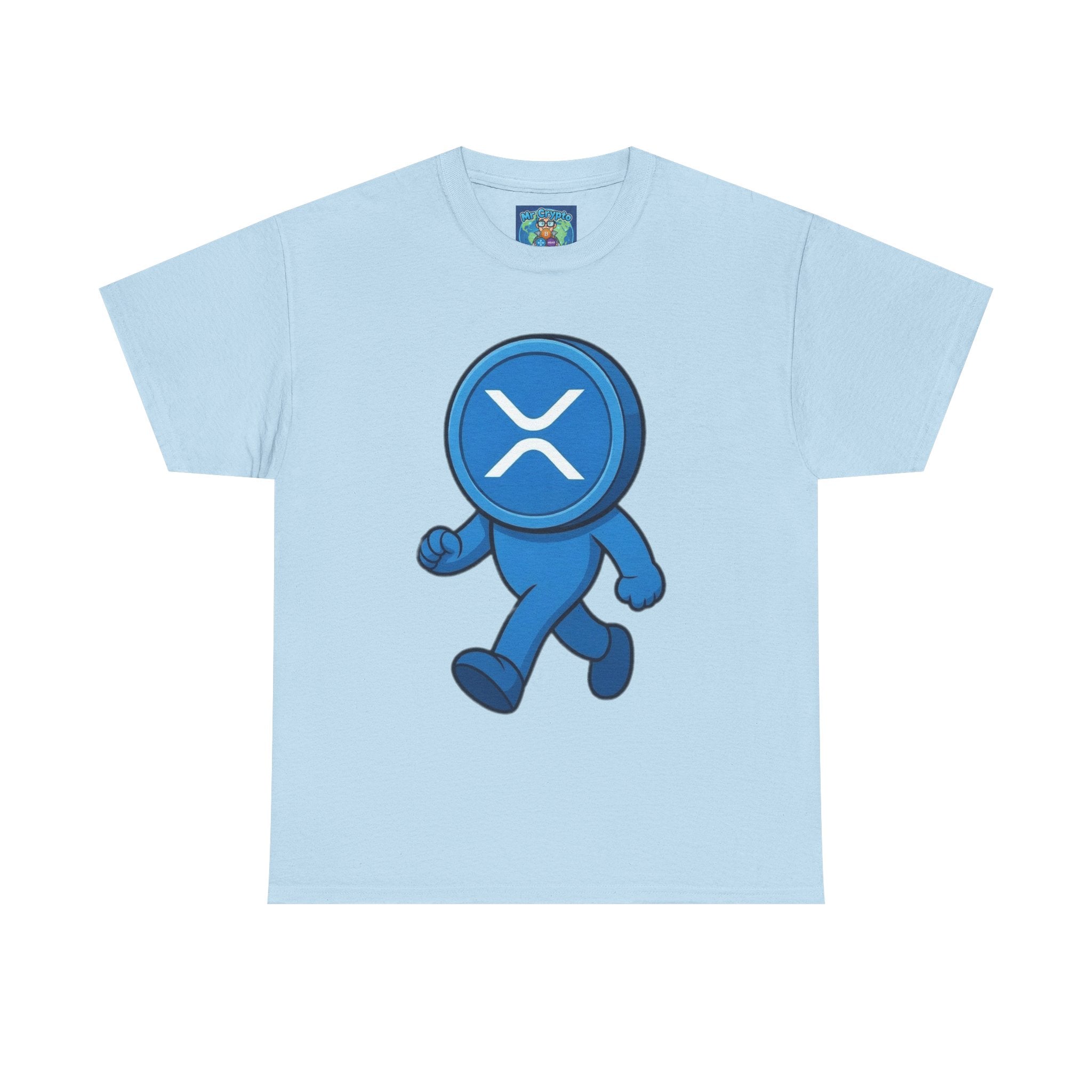 XRP Mascot Walking T-Shirt — Crypto Ripple Fan Tee
