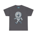 Ethereum Coin Mascot T-Shirt — Walking Crypto Logo Tee for Blockchain Fans