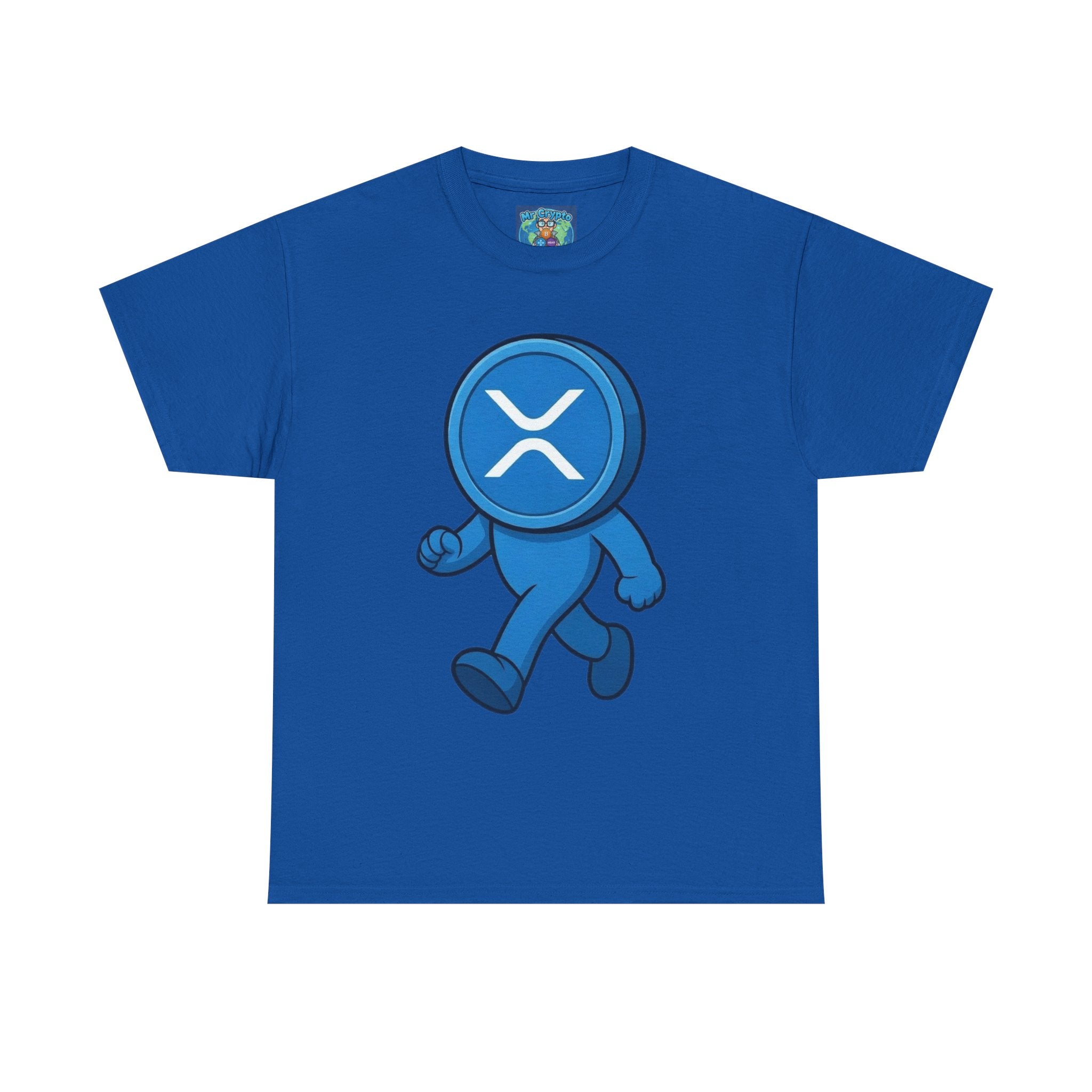 XRP Mascot Walking T-Shirt — Crypto Ripple Fan Tee
