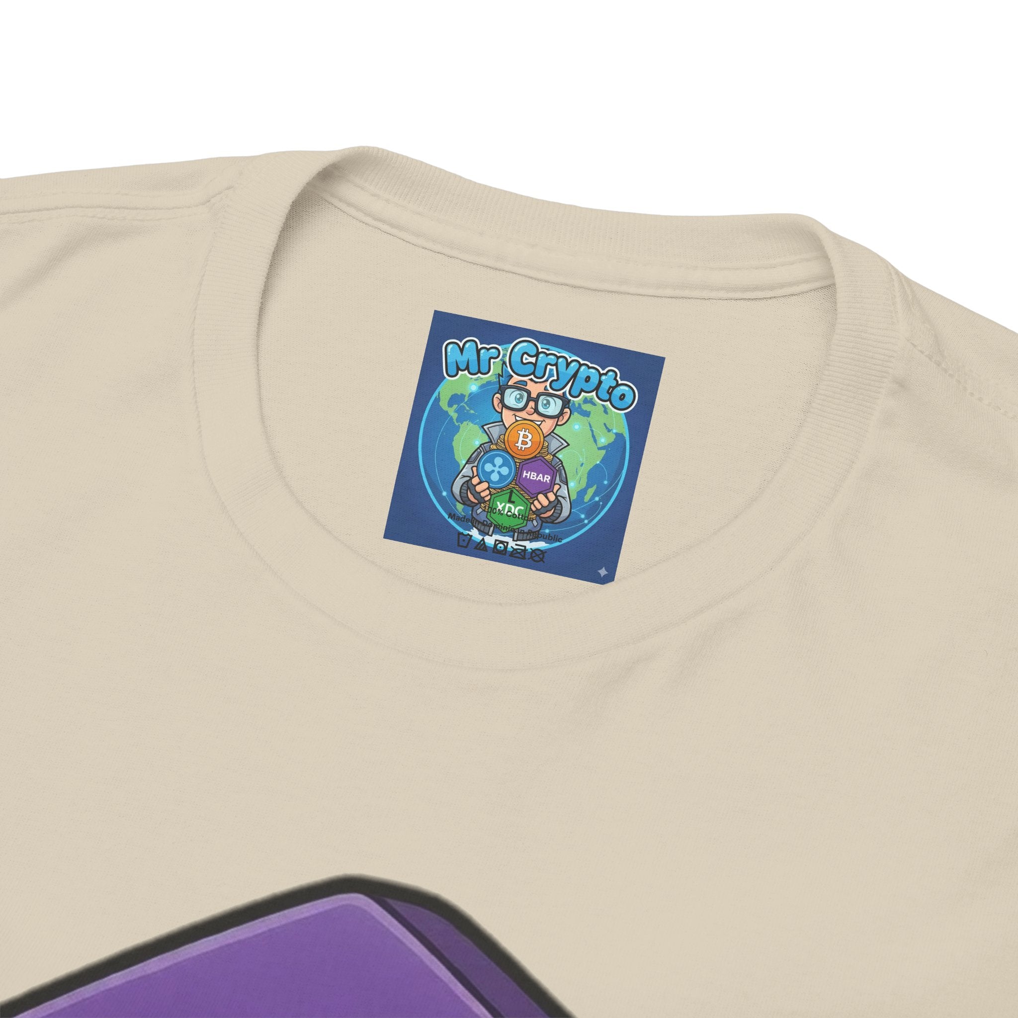 Solana Mascot Walking T-Shirt — Crypto Coin Cartoon Tee