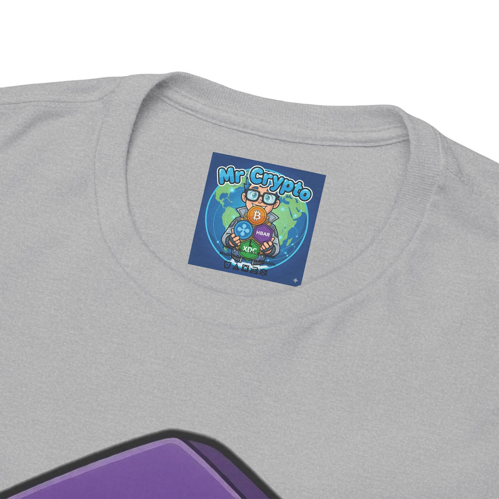 Solana Mascot Walking T-Shirt — Crypto Coin Cartoon Tee