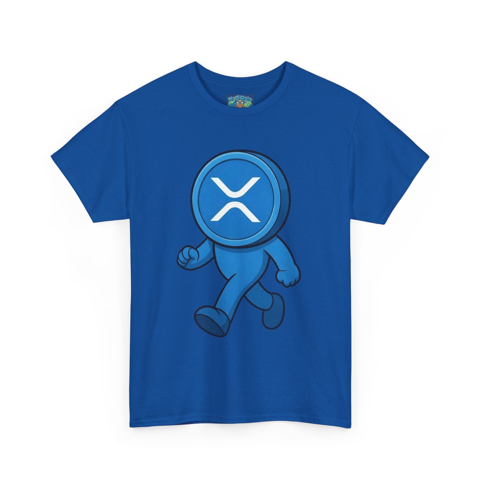 XRP Mascot Walking T-Shirt — Crypto Ripple Fan Tee