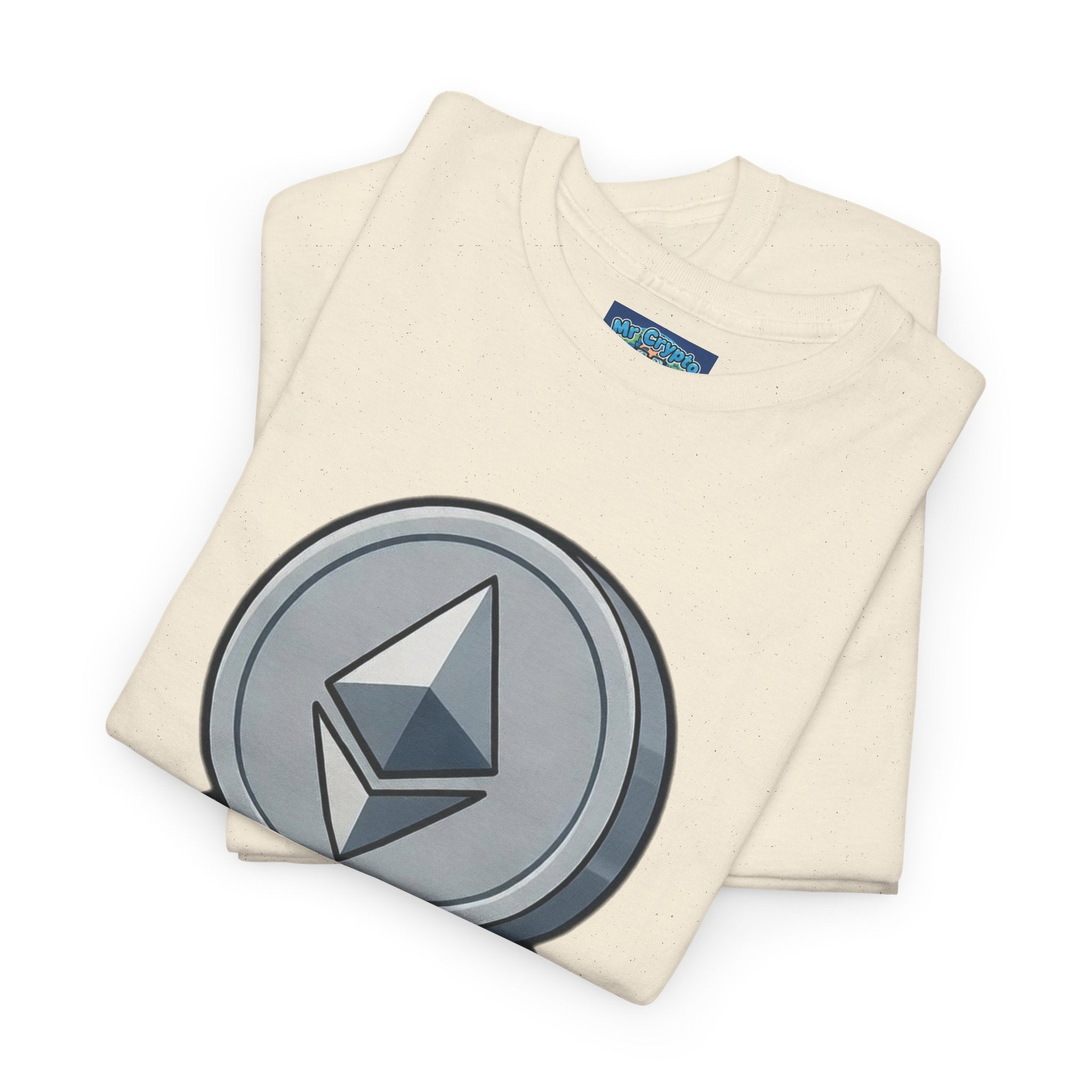 Ethereum Coin Mascot T-Shirt — Walking Crypto Logo Tee for Blockchain Fans