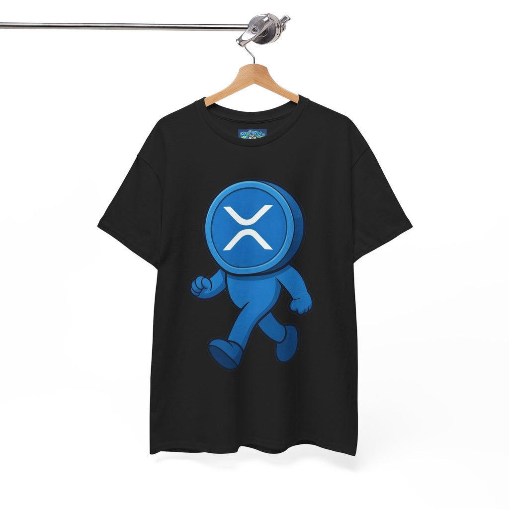 XRP Mascot Walking T-Shirt — Crypto Ripple Fan Tee