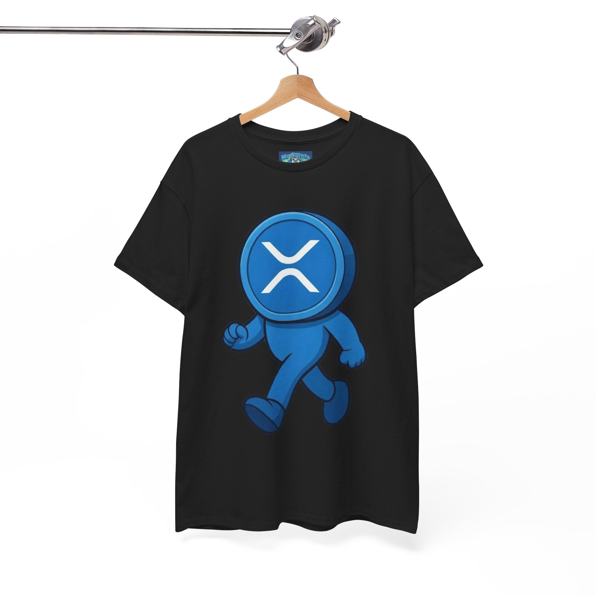 XRP Mascot Walking T-Shirt — Crypto Ripple Fan Tee