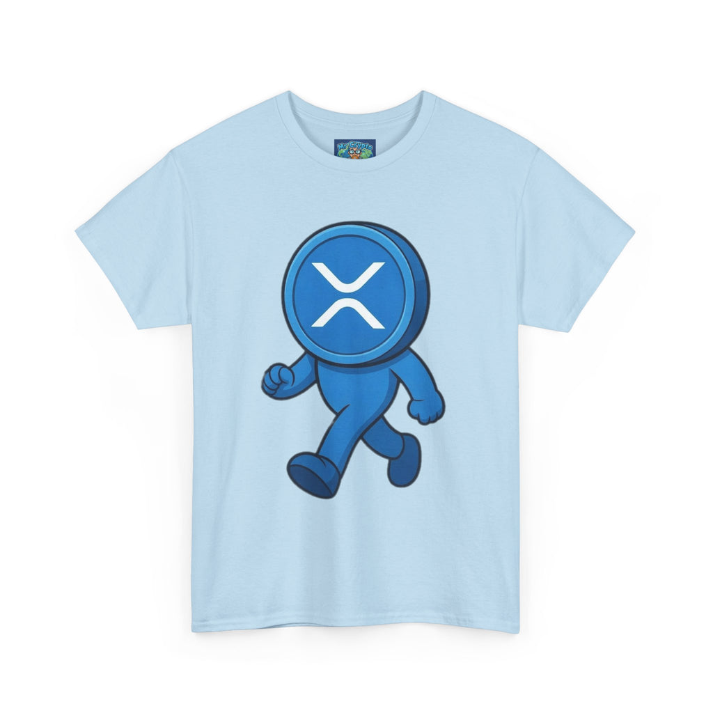 XRP Mascot Walking T-Shirt — Crypto Ripple Fan Tee