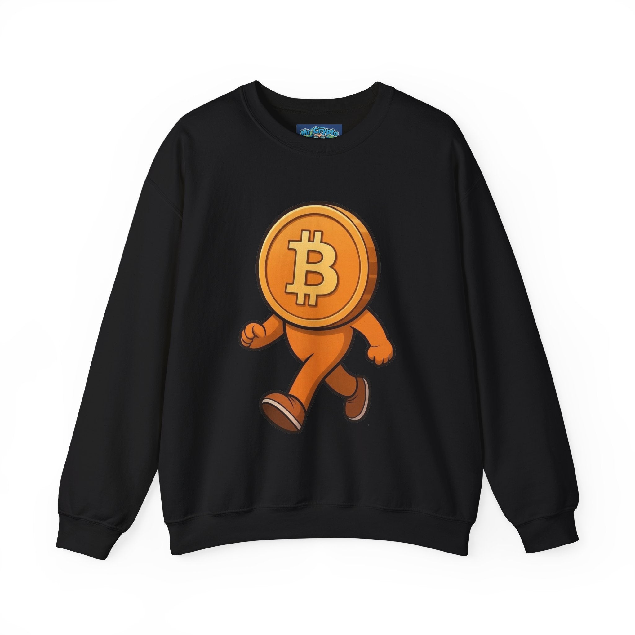 Bitcoin Walking Coin Crewneck Sweatshirt