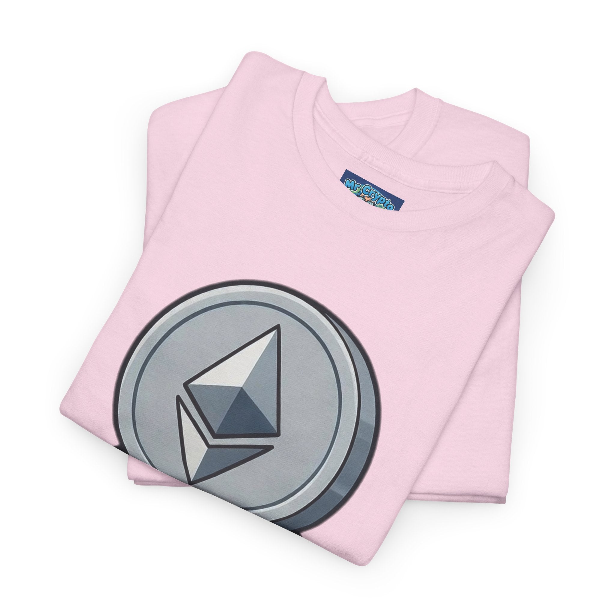 Ethereum Coin Mascot T-Shirt — Walking Crypto Logo Tee for Blockchain Fans