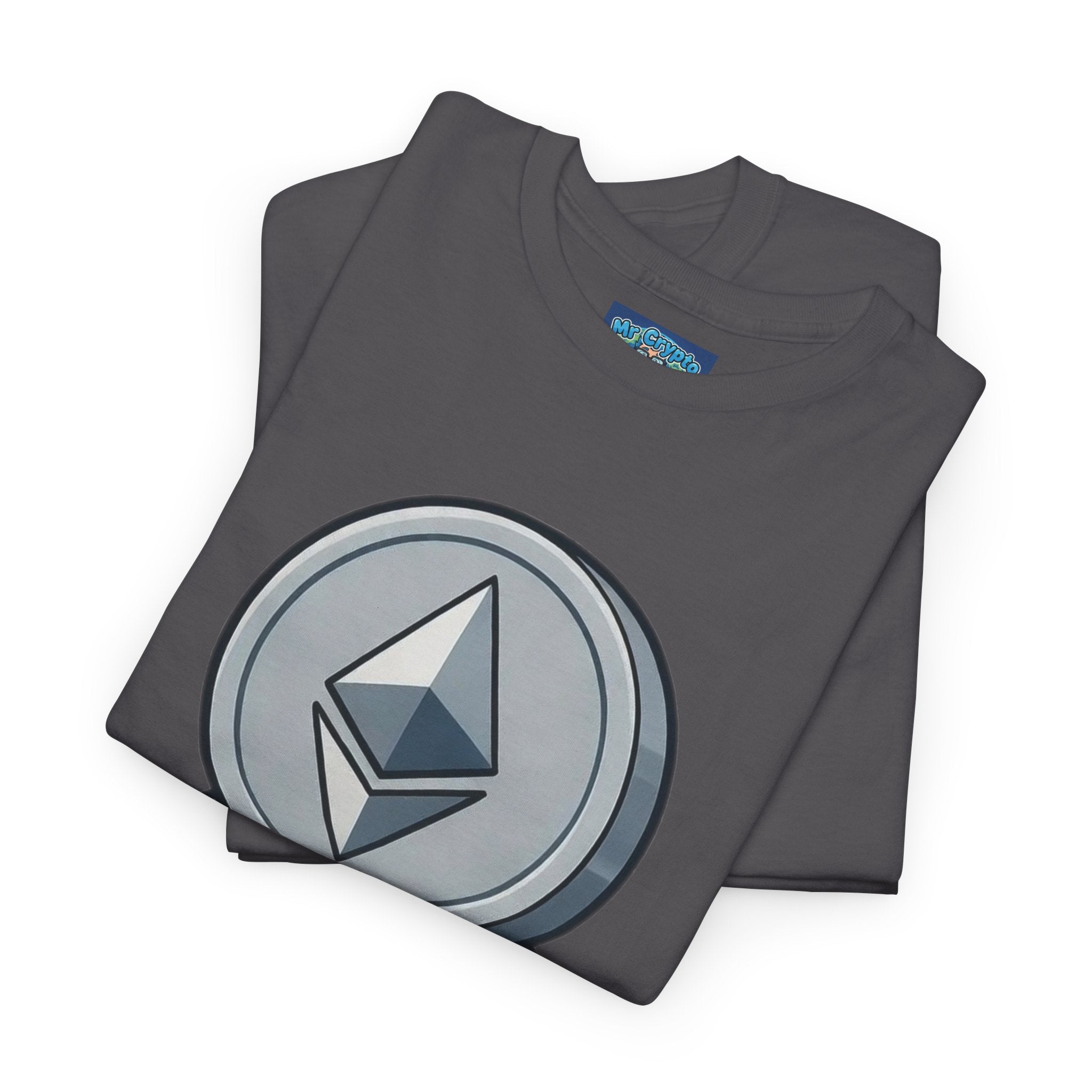 Ethereum Coin Mascot T-Shirt — Walking Crypto Logo Tee for Blockchain Fans