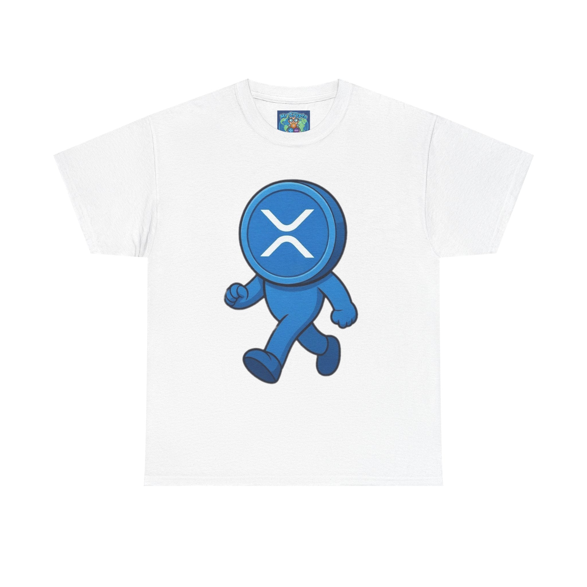 XRP Mascot Walking T-Shirt — Crypto Ripple Fan Tee